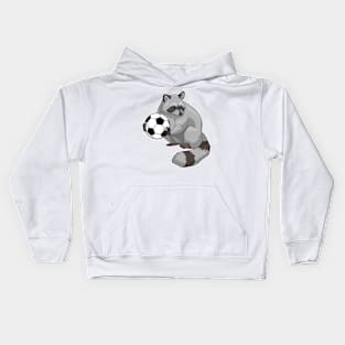 Racoon Soccer player Soccer Kids Hoodie